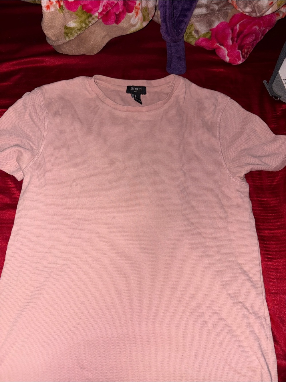 Forever 21 Men’s Light Pink Short Sleeve Crew Tee